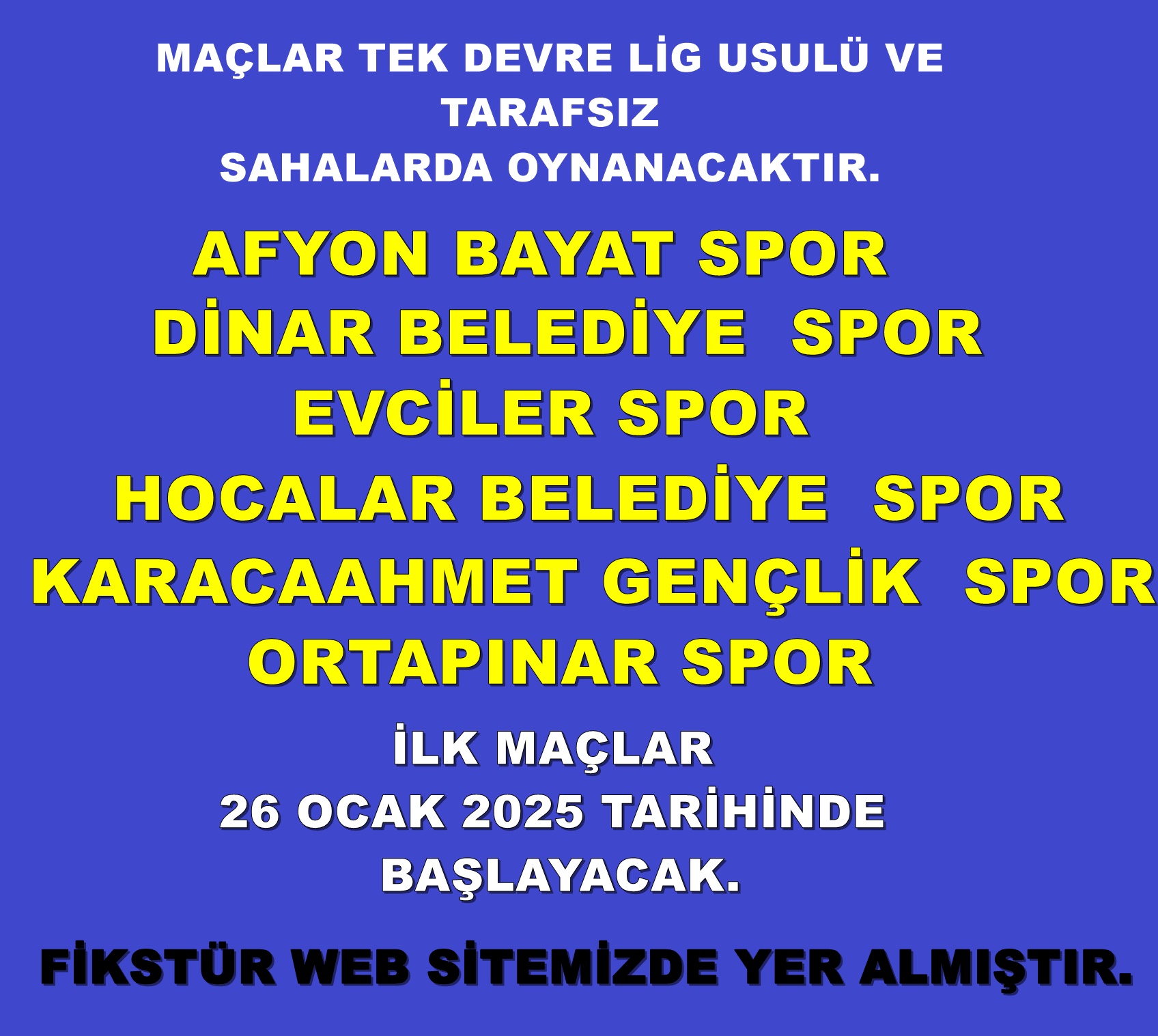 1 AMATÖR PLAY - OFF FİKSTÜRÜ ÇEKİLDİ